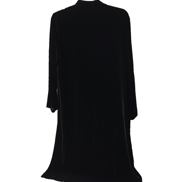 Jones New York Country Black Velvet Cardigan 1X Long Duster Whimsigoth Party - Picture 4 of 7